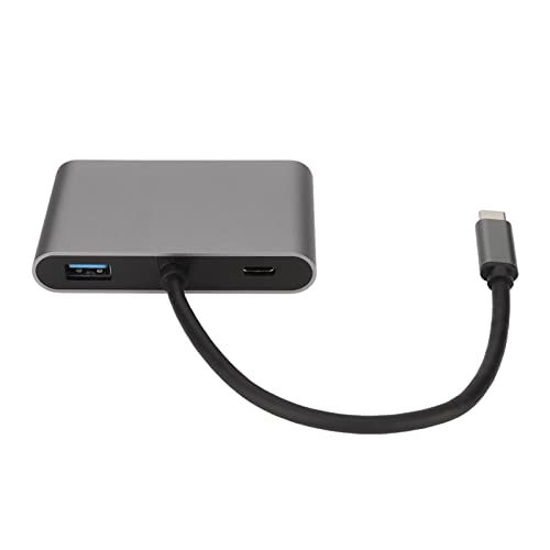 5 in 1 USB C Hub, USB C Splitter 3 Hub mit 4K, USB 3.0 5 Gbit/s Daten, 100 W PD Schnellladung Typ C VGA, Unterstützt 3 Monitore, Multiport-Adapter für die Meisten Typ C Geräte von Cuifati