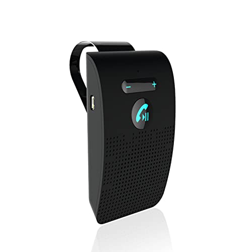 Auto Bluetooth Lautsprecher für Handy, Freisprecheinrichtung Bluetooth Freisprecheinrichtung für Handy Car Kit mit Rückenclip, Auto Power On Off, Sprachführung Bluetooth 5.0 Empfänger Auto Freispreche von Cuifati
