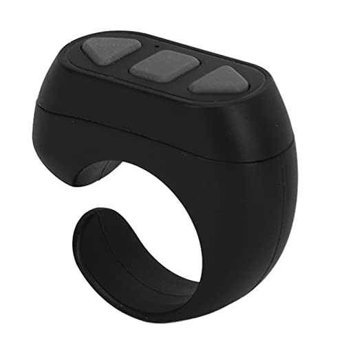 Bluetooth-Fernbedienung TikTok Page Turner, Scrolling Ring Clicker für Neuartige Kamera-Videoaufnahme Auslöser Selfie-Taste, Finger-Fernbedienung für iPhone für Android-Handy (Schwarz) von Cuifati