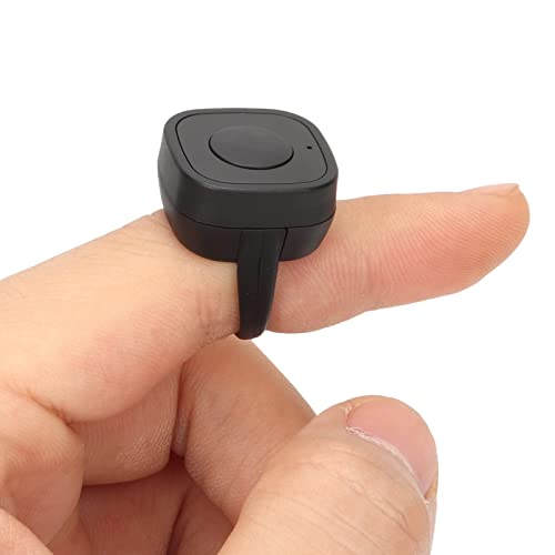 Bluetooth-Fernbedienung für App Page Turner, Finger Scrolling Ring Clicker Tablet Handy Kamera Shutter Selfie Remote Ergonomischer Fingertip Video Controller (Black) von Cuifati