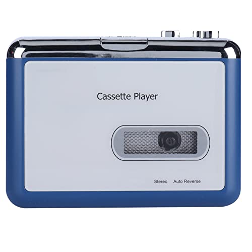 Bluetooth-Kassettenspieler, Auto-Reverse-Tape-Player mit Fünf Funktionstasten, 2 * AA-Batterien/USB-betrieben, Lautstärkeregler von Cuifati