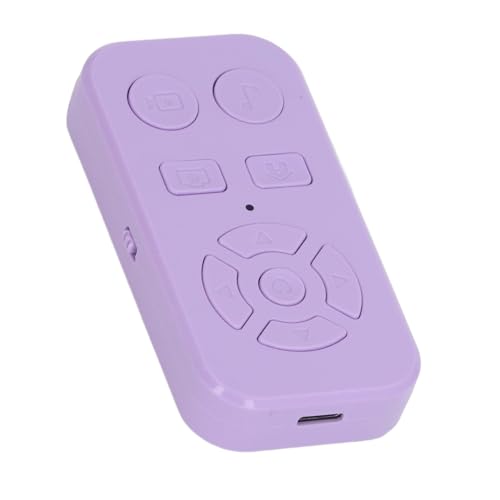 Bluetooth-TikTok-Bildlaufsteuerung, 9-Tasten-wiederaufladbare Kabellose Smartphone-Fernbedienung, Kamera-Selfie-Taste, TikTok-Video-Clicker, Kindle-App-Seitenwender (Purple) von Cuifati