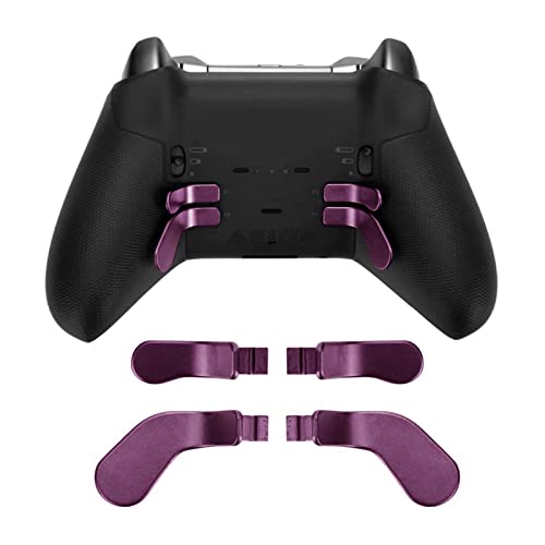Controller Paddles Premium Edelstahl Metall Material 4 Stück für Elite Controller Paddles Kompatibel mit für One Elite Wireless Controller Series 2.(Violett) von Cuifati