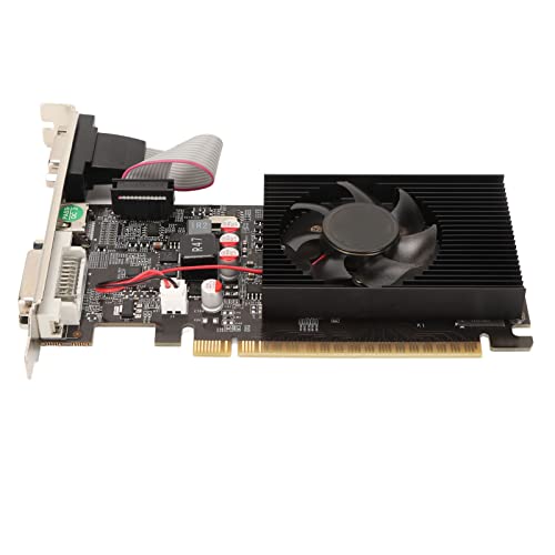 Cuifati 1 GB DDR3-Grafikkarte, GT610 Gaming-Grafikkarte 64 Bit 1000 MHz GPU PCI Express X16 2.0 Grafikkarten-Upgrade Computerzubehör (GT610), DVI, VGA, HDML von Cuifati