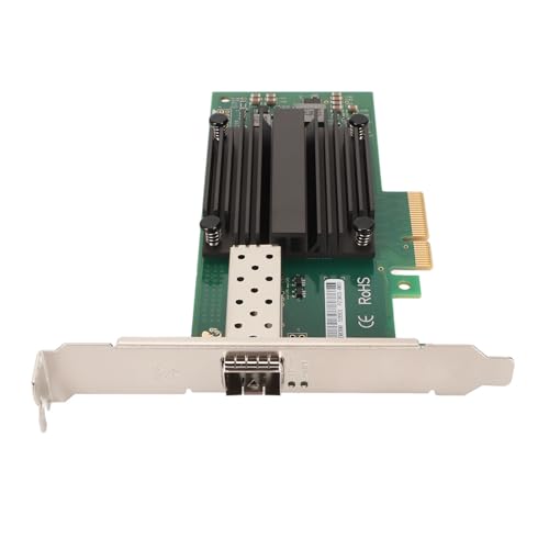 Cuifati 10-Gigabit-PCI-Express-Netzwerkadapter mit Optischem 10-Gigabit-SFP-Port, Stabile Leistung, Weitgehend Kompatibel, Wärmeableitung, für PC-Desktop-Laptop-Server von Cuifati