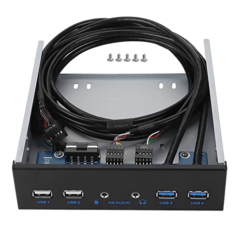 Cuifati 143 Frontplatte der Erweiterung, USB2.0 + USB3.0-Schnittstelle 19PIN HD Audio Extension-Frontplatte USB-Hub, USB-Frontplatte mit Hoher Übertragung für Windows für MAC OS von Cuifati