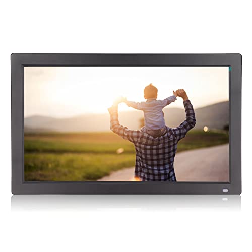 Cuifati 18,5-Zoll-Digital-Bilderrahmen, 1080P Smart Digital Photo Frame mit Fernbedienung, Zwei 5-W-Lautsprecher, HDML, USB, 3,5 Mm, SD, Power DC(EU) von Cuifati