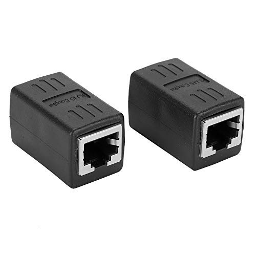 Cuifati 2-PC-Kabelkoppler, Eingebetteter RJ45-LAN-Anschluss Adapter für Buchse zu Buchse, Netzwerkkoppler-Anschluss, Ethernet-Kabelverlängerungsadapter Buchse zu Buchse für Cat7/Cat6/Cat5e von Cuifati