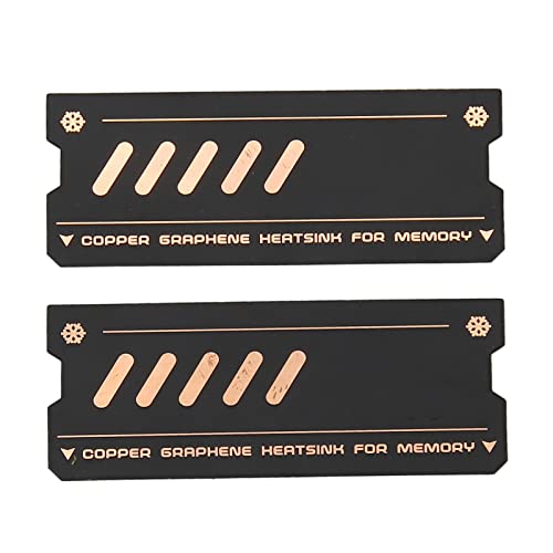 Cuifati 2 Stück DDR5/DDR4 Ram-Kühlkörper, Graphen, Schnelle Leitung, Stabil, Langlebig, Kupfer-Kühlkörper für DDR4, DDR5, Laptop-Speicher von Cuifati