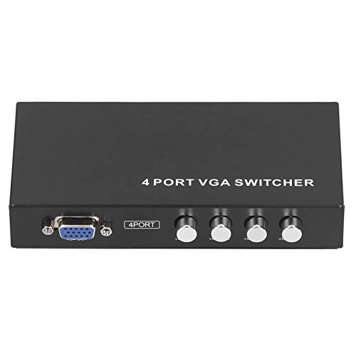 Cuifati 4-Port-VGA-Umschalter, Einfaches Umschalten von 4 VGA-Quellen auf, Plug-and-Play, Heim-Audio und -Video, Spielekonsolen, Projektoren von Cuifati