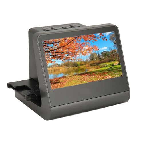 Cuifati 48-Megapixel-Filmdiascanner, Konvertiert 135/126KPK/110/Super8-Filme und -Dias in Hochauflösende JPEG-Digitalfotos, 5-Zoll-HD-Display, Schnellvorschubfach, Bearbeitung mit Einem von Cuifati