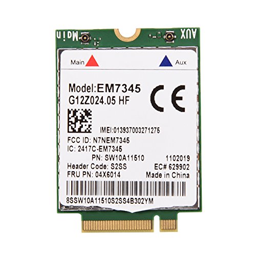 Cuifati 4G LTE WWAN-Kartenmodul, EM7345 4G LTE Mobile Broadband, Drahtlose WAN-fähige Option, für Thinkpad X250 X1C W550 T450 X240 T440 von Cuifati