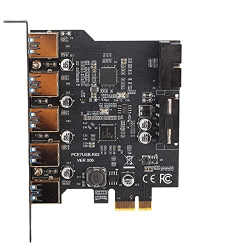 Cuifati 5 Anschlüsse 19PIN PCI-E an USB 3.0-Erweiterungskartenanschluss, integrierte Renesas uPD720201 + Genesys GL3520 Hauptsteuerchip, Treiber-CD von Cuifati