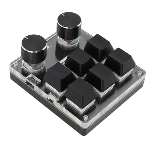 Cuifati -6-Tasten-Tastatur mit Rotem Schalter, Programmierbares Benutzerdefiniertes Makro, Einhandtastatur für Spiele von Cuifati