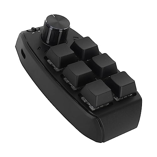 Cuifati 6-Tasten-USB-Tastatur mit Knopf, Einhändige Mechanische Gaming-Tastatur, DIY-Programmierung, Makro-Tastatur, Verknüpfung, Benutzerdefinierte Funktion, Vollständig von Cuifati