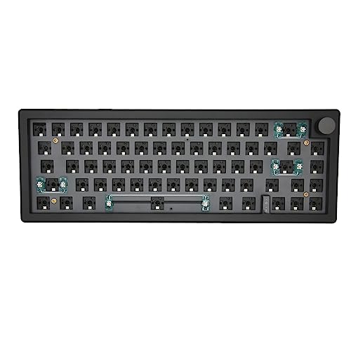 Cuifati 67 Tasten DIY Mechanische Tastatur mit Knopf, RGB Wireless Hotswap-Tastatur-Kit, DIY 65% Tastatur Austauschbarer MX-Schalter 5Pin/3Pin, BT 5.0/2.4G Wireless/Typ C Verkabelt (Schwarz) von Cuifati