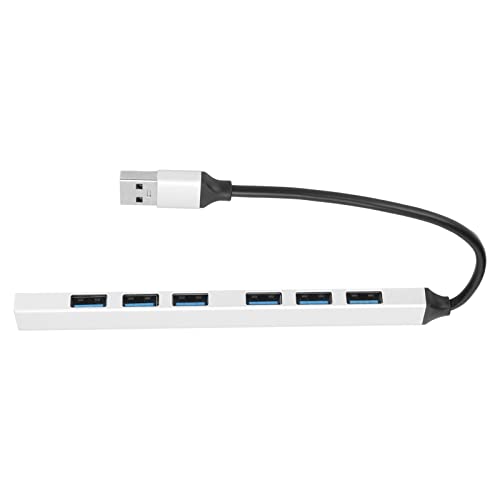 Cuifati 7-Port-USB-Hub, 1x USB3.0, 6X USB2.0 Multiport-USB-Hub-Erweiterungen, 5,0 GB High Speed, Ultraschlanker Tragbarer Daten-Hub für Laptop, für, Notebook-PC von Cuifati