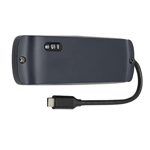 Cuifati 8-in-1-USB-C-Dockingstation, USB-C-Hub Typ-C-Multiport-Adapter für Zwei Monitore, Laptop-USB-C-Dongle mit 100 W PD 4K HDMI USB3.0 2 USB2.0 RJ45 SD-TF-Kartenleser-Steckplatz, (Navy blau) von Cuifati