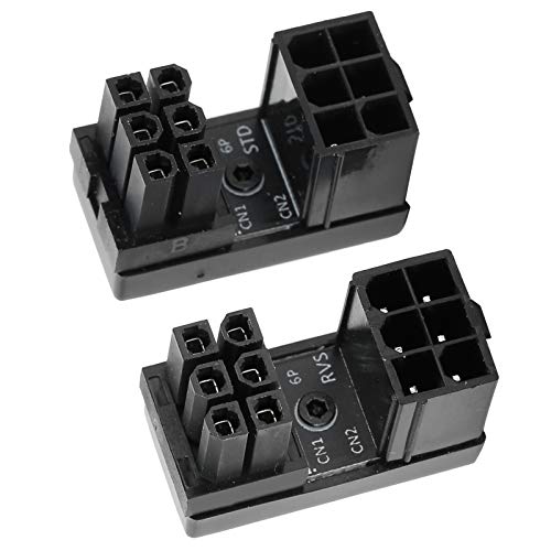 Cuifati ATX 6Pin-Adapter, 180-Grad-Anschluss 6Pin-zu-180-Grad-Anschluss ATX, für Desktops-Grafikkarte 180-Grad-Anschlusszubehör von Cuifati