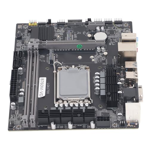 Cuifati B760M VD Mainboard, Zweikanal-DDR4-Mining-Gaming-Mainboard mit 4 USB2.0-, 2 USB3.1- und 4 SATA3.0-Anschlüssen, für Intel für LGA1700-Motherboard mit WLAN-Anschluss von Cuifati