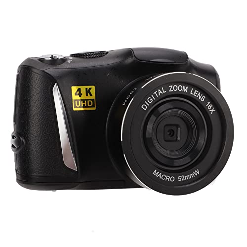 Cuifati CD R3 4K Digitalkamera, Ultra HD 48MP Vlogging-Kamera für YouTube, 16-Fach Digitalzoom-Videokamera mit 3,2-Zoll-Bildschirm, Webcam-Funktion, 1500-mAh-Akku, Kamera für Kinder, von Cuifati