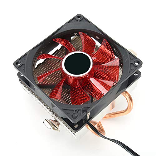 Cuifati CPU-Kühler CPU mit 3-poligem Anschluss Verformung Verhindern Robuste, Dichte Aluminiumlamellen Großes LuftvolumenHoch (Rotlicht) von Cuifati