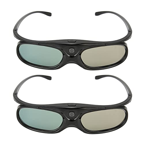 Cuifati DLP Link 3D-Brille, 3D-Aktiv-Shutter-Brille mit Drehung des Linken und Rechten Auges, Kompatibel mit Allen 3D-DLP-Projektoren, für Vivitek für LTV 2500 für LTV 3500 für Vanish TV von Cuifati