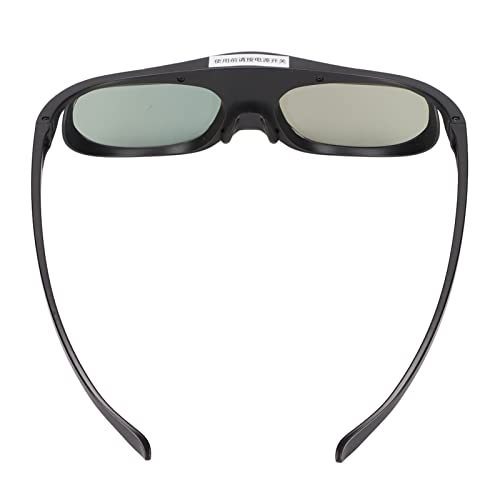 Cuifati DLP Link 3D-Brille, 96 Bis 144 Hz 3D Active Shutter-Brille für Alle DLP Link 3D-Projektoren, 1080P HD 3D-Brille, Eingebauter 80-mAh-Akku, 178 Weitwinkel für Kurzsichtige (Schwarz) von Cuifati