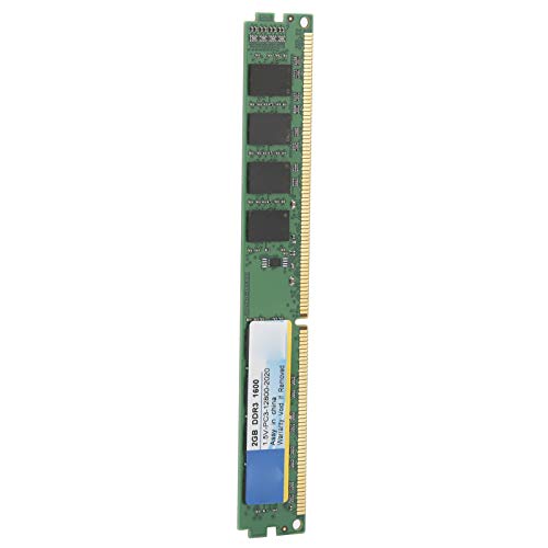 Cuifati Desktop-Speichermodul DDR3 Schnelle Wärmeableitung Korrosions- und Abriebfestigkeit Vollkompatibel für Intel/AMD DDR3 2 GB 1600 MHz PC3-12800 von Cuifati