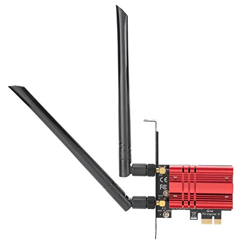 Cuifati Drahtlose Netzwerkkarte, Dualband-WLAN-Karte, Drahtloser Netzwerkadapter, mit Antenne/CD/kurzer Schallwand von Cuifati