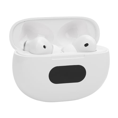 Cuifati Drahtlose Ohrhörer, Bluetooth -Kopfhörer mit Geräuschstündung für Laptop, Android/, Pad, LED -Digitalanzeige in Ohrhörern weiß, 8 Bis 9 Stunden Akkulaufzeit bei Einer Einzigen von Cuifati