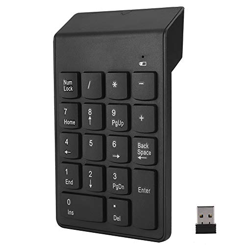 Cuifati Drahtlose Zifferntastatur, Tragbare -USB-Tastatur mit 18 Tasten, U-förmige Tastaturkappe, Hochempfindliche Tastatur mit Rutschfesten Pads für Windows von Cuifati