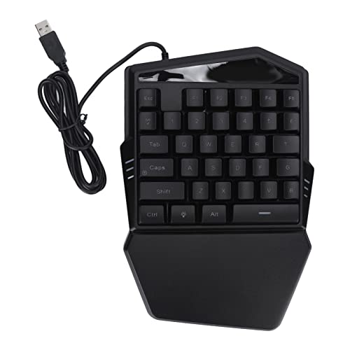 Cuifati Einhändige Mechanische RGB-Gaming-Tastatur, 35 Tasten, Tragbare -Gaming-Tastatur, Ergonomische USB-Kabel, Professionelle Gaming-Tastatur mit Handballenauflage, Mechanische von Cuifati