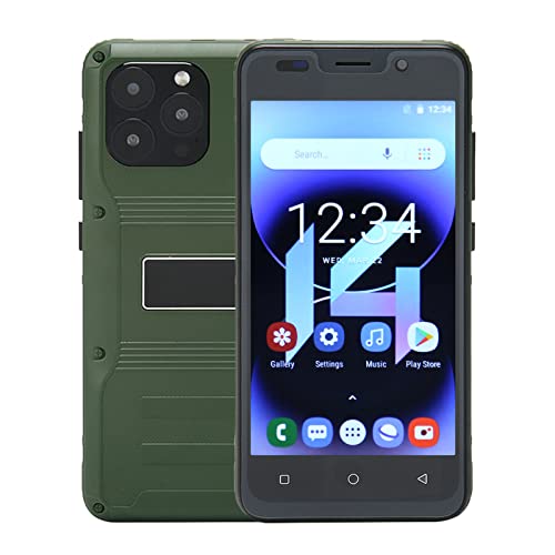 Cuifati Entsperrtes Robustes Telefon, 4 GB RAM, 32 GB ROM, Dual-Kamera, IP65 Wasserdicht, 2,4 G WLAN, Gesichtsentsperrung,10, 5000 MAh Akku (Green) von Cuifati