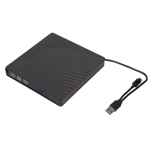 Cuifati Externes CD-DVD-Laufwerk für Laptop, USB 3.0 Typ C Mobiles Externes Optisches Laufwerksgehäuse, Abnehmbarer 9,5 Mm Dicker Hochgeschwindigkeits-CD-DVD-Leser für Win für Linux, für von Cuifati