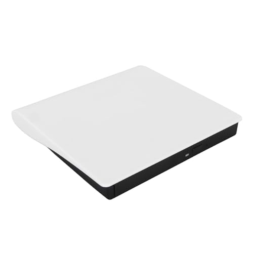 Cuifati Externes DVD-Laufwerk USB 3.0, HighSpeed-Datenübertragung, Starke Leistung, Vielseitige Funktionalität, Hohe Kompatibilität (White) von Cuifati