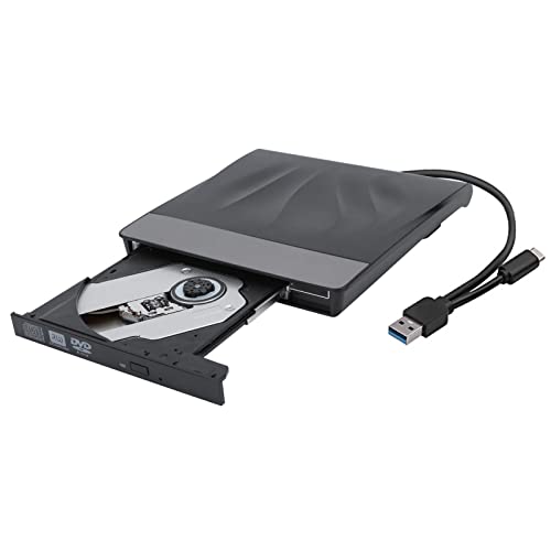Cuifati Externes Optisches Laufwerk, Type-C-Hochgeschwindigkeits-DVD-Brenner, Tragbares Optisches Laufwerk, für WIN98 / XP / WIN7 / WIN8 / WIN10 / XP/Vista (Normales Brennen) von Cuifati