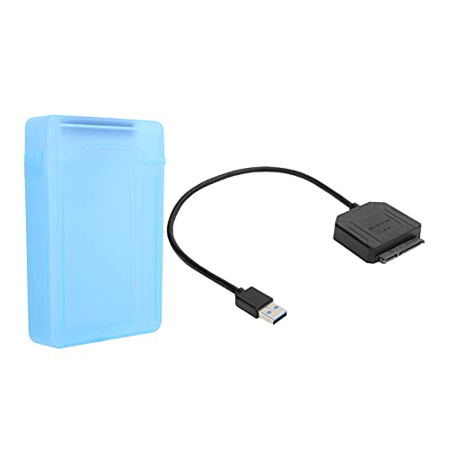 Cuifati Festplattenkabel, USB3.0 High-Speed-Lesen, Festplattenadapterkabel, Kabel Computerzubehör + Schutzbox (Blau) von Cuifati