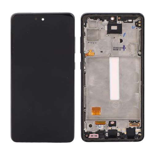 Cuifati Für A52 4G 5G Bildschirm Ersatz -Touchscreen -Digitalisierer, LCD -Anzeige Vollbaugruppe Reparaturwerkzeuge -Kits mit Rahmen, Fingerabdruckunterstützung, Nahtloser Kompatibilität von Cuifati