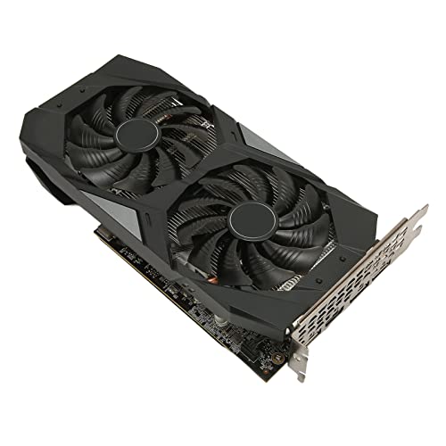 Cuifati GDDR6 6G-Grafikkarte, GTX1660Ti-Gaming-Grafikkarte, 192-Bit-12000-MHz-GPU-Computergrafikkarte mit Zwei Lüftern, PCI Express 3.0, HDML, DP, Plug-and-Play-Computerzubehör von Cuifati