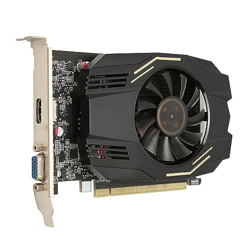 Cuifati GT1030 2 GB DDR5 Desktop-Grafikkarte, 3840 X 2160 64 Bit 1468/2400 MHz Gaming-Grafikkarte HDMI VGA PCI Express X4 3.0 GPU-Grafikkarte mit Einzellüfter, 3D-API für DirectX 12 Tech Cuifati GT1030 2 GB DDR5 Desktop-Grafikkarte, 3840 X 2160 64 Bit 1468/2400 MHz Gaming-Grafikkarte HDMI VGA PCI Express X4 3.0 GPU-Grafikkarte mit Einzellüfter, 3D-API für DirectX 12 Tech von Cuifati