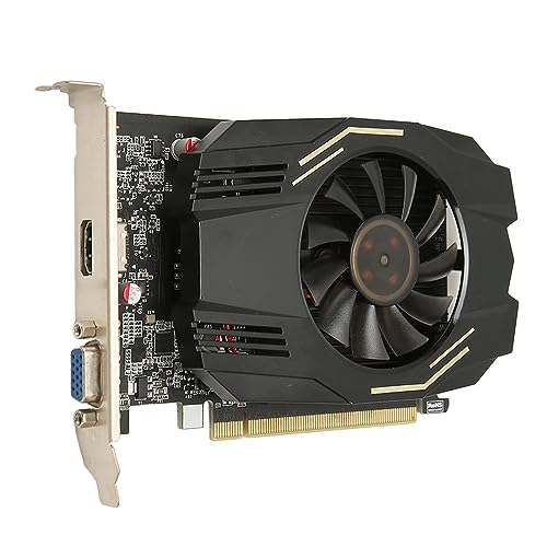 Cuifati GT1030 2 GB DDR5 Desktop-Grafikkarte, 3840 X 2160 64 Bit 1468/2400 MHz Gaming-Grafikkarte HDMI VGA PCI Express X4 3.0 GPU-Grafikkarte mit Einzellüfter, 3D-API für DirectX 12 Tech von Cuifati