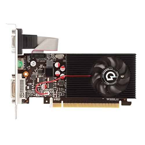 Cuifati GT730 4 GB GDDR3 Gaming-Grafikkarte, Desktop-Computer-Grafikkarte mit Einem Lüfter, VGA HDMI DVI PCIE 1.1 128 Bit 700 MHz für GF108 40 Nm, Integriertes Kühlmodul auf der Leiterplatte von Cuifati