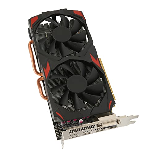 Cuifati Gaming-Grafikkarte, 8 GB GDDR5, PCI Express 3.0, 256-Bit-8K-GPU-Grafikkarte für Videospielcomputer, 2 Lüfter, Metallrückplatte, für Gaming-Desktop-PC von Cuifati