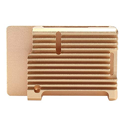 Cuifati Gehäuse für den Schutz vor Wärmeableitung, Gehäuse aus Aluminiumlegierung für Wärmeableitung, für Modell 2b/3b (Gold) von Cuifati