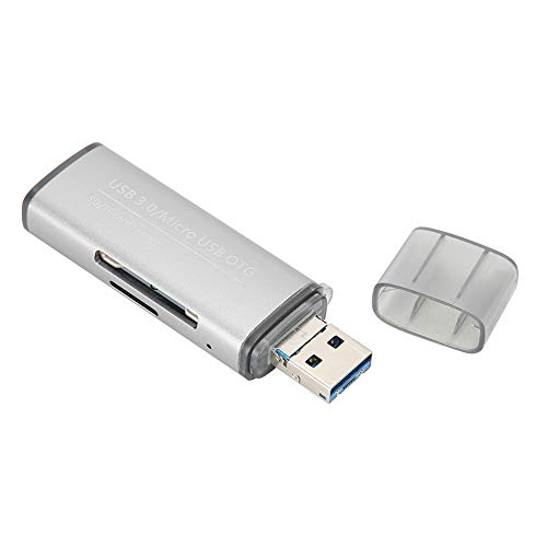 Cuifati Hook-artiger Kartenleser,Tragbarer USB 3.0-Speicher für Speicherkartenleser,Plug-and-Play-Funktion,Stabile und Schnelle Datenübertragung USB 3.0 auf Speicherkarte Grey für von Cuifati