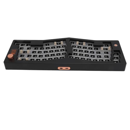 Cuifati Hot-Swappble Mechanische Gaming-Tastatur, Alice-Layout, 66 Tasten, Unterstützt QMK/Via – Dichtungsstruktur, Inklusive 2,4 GHz/Bluetooth/USB-C-Anschlüssen, Eiskristall-Schalter von Cuifati