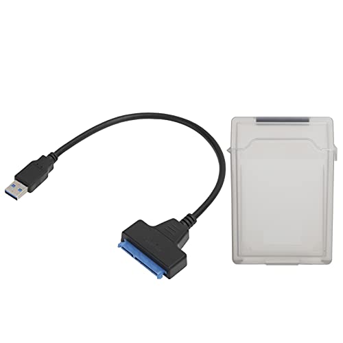 Cuifati Kabel Externe Festplatte, Unterstützt HDD/SDD-Festplatte, USB3.0 High-Speed-Lesen, Konvertierungskabel mit Schutzbox (Grau) von Cuifati
