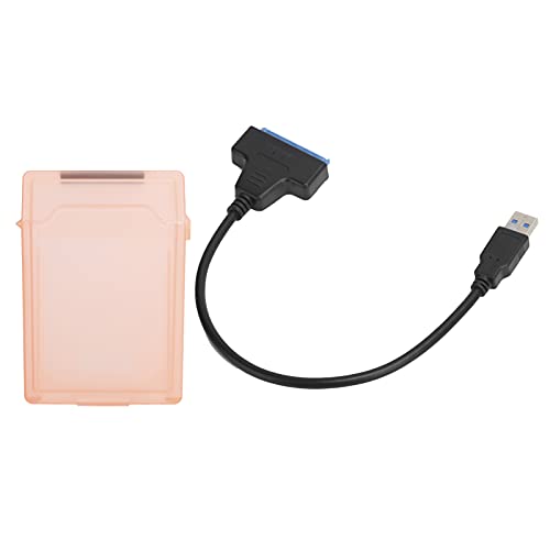 Cuifati Kabel Externe Festplatte, Unterstützt HDD/SDD-Festplatte, USB3.0 High-Speed-Lesen, Konvertierungskabel mit Schutzbox (Rot) von Cuifati