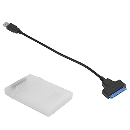 Cuifati Kabel Externe Festplatte, Unterstützt HDD/SDD-Festplatte, USB3.0 High-Speed-Lesen, Konvertierungskabel mit Schutzbox (Weiss) von Cuifati